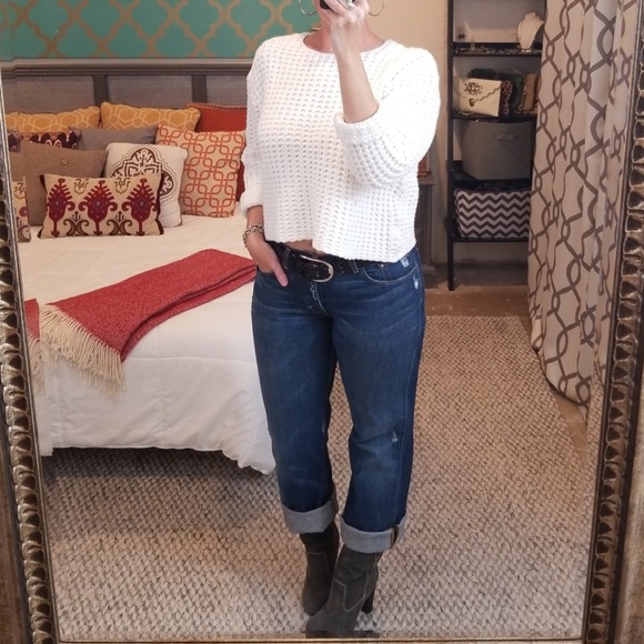 Liz Claiborne Sweaters - VTG Liz Claiborne White Chunky Open Knit Sweater